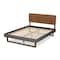 Baxton Studio Ayla Grey Upholstered Walnut Finished Wood Full Size Platform Bed 156-9413-9428 - alternate 7